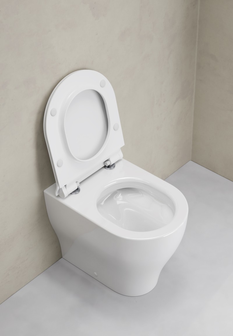 TONO WC mísa stojící, Geniusflush, 36x53cm, spodní/zadní odpad, bílá ExtraGlaze 641011