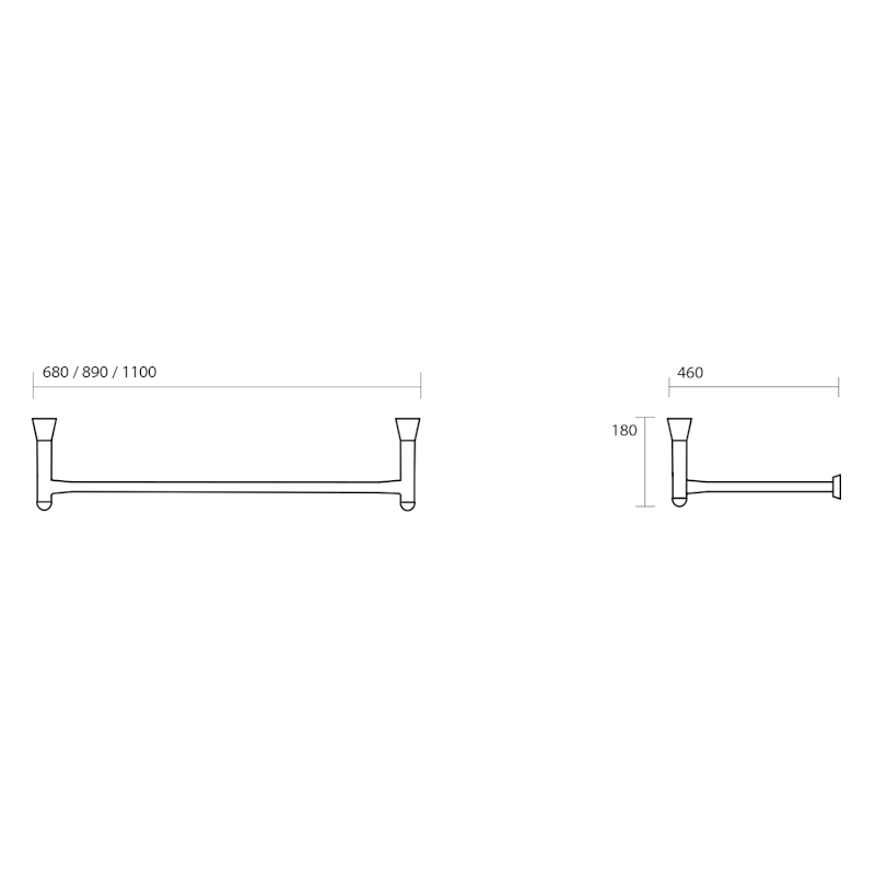 THE NEW YORKER závěsná konstrukce pro umyvadlo 120cm, chrom 927490