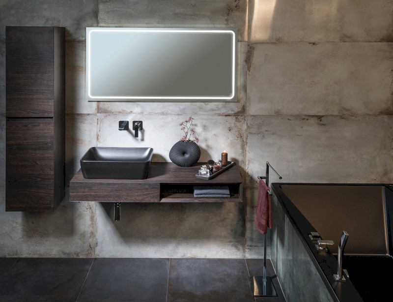 MORIAN umyvadlová skříňka 120x14x48cm, dub černý, levá MR122