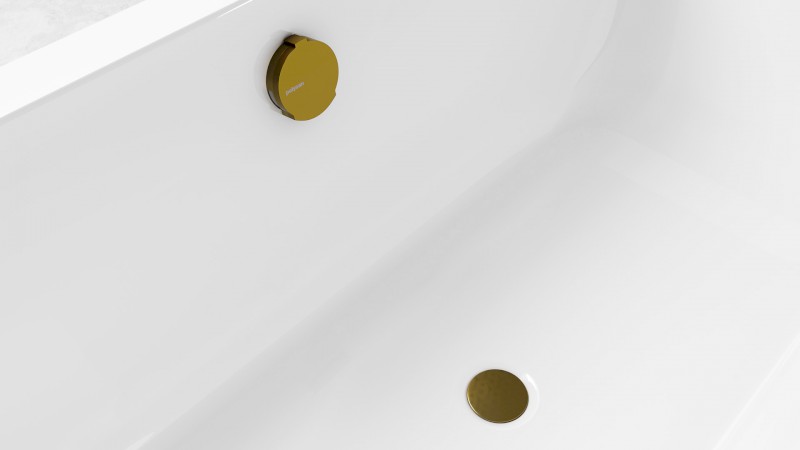 Vanová souprava s napouštěním, bovden, délka 1200mm, zátka 72mm, zlato mat 71857.91