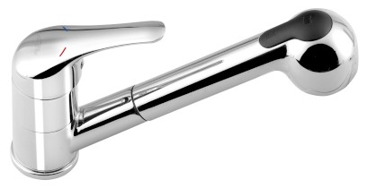 HOFFER stojánková dřezová baterie s výsuvnou sprškou, chrom 424.070.1