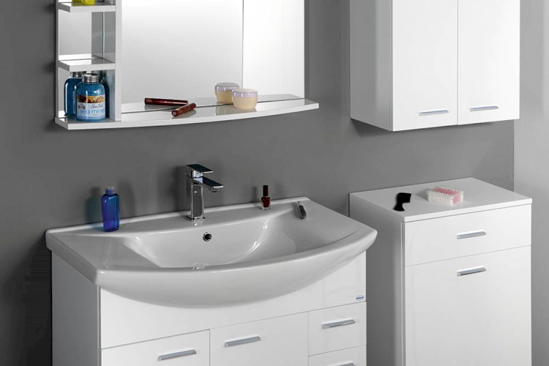 ZERO 86 keramické umyvadlo nábytkové 86x50cm, bílá 6085