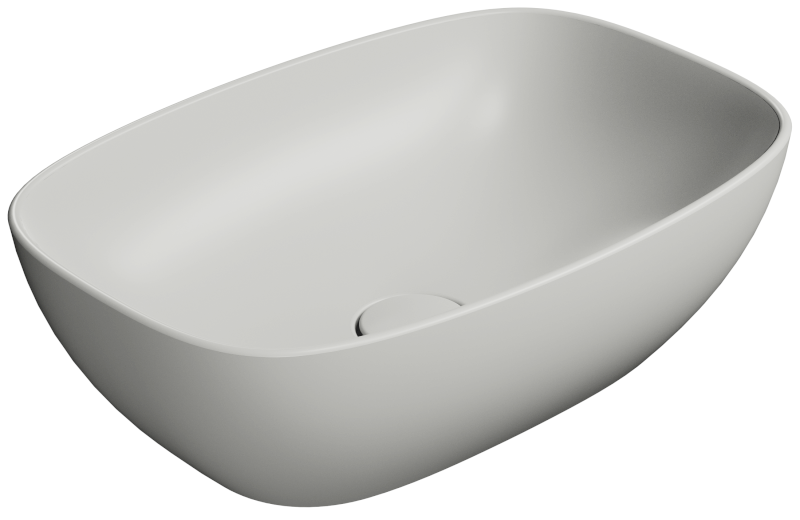 NUBES keramické umyvadlo na desku 50x35cm, cenere mat 978417