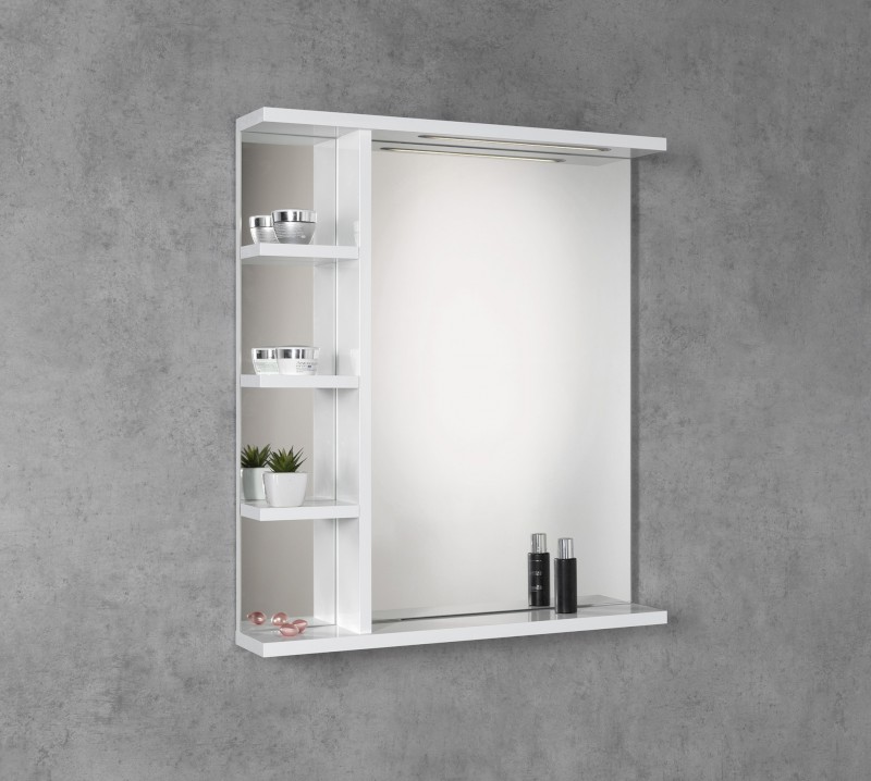 KORIN STRIP zrcadlo s LED osvětlením a policemi 60x70x12cm KO370S