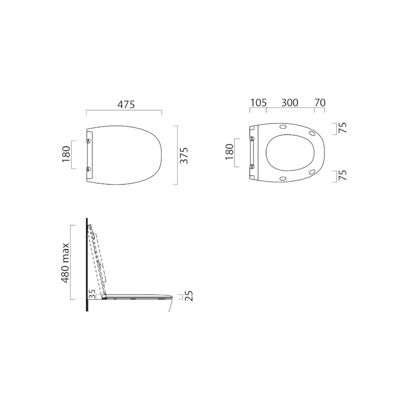 MODO WC sedátko, Soft Close, Quick Release, creta mat MS84C08