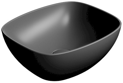 NUBES keramické umyvadlo na desku 40x35cm, černá mat 978526