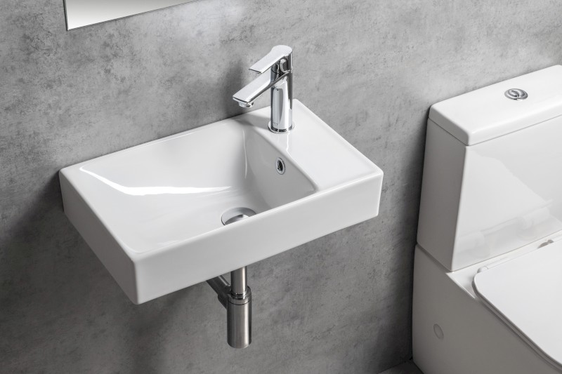 NUALI keramické umývátko 50x30cm, baterie vpravo, bílá TU0129