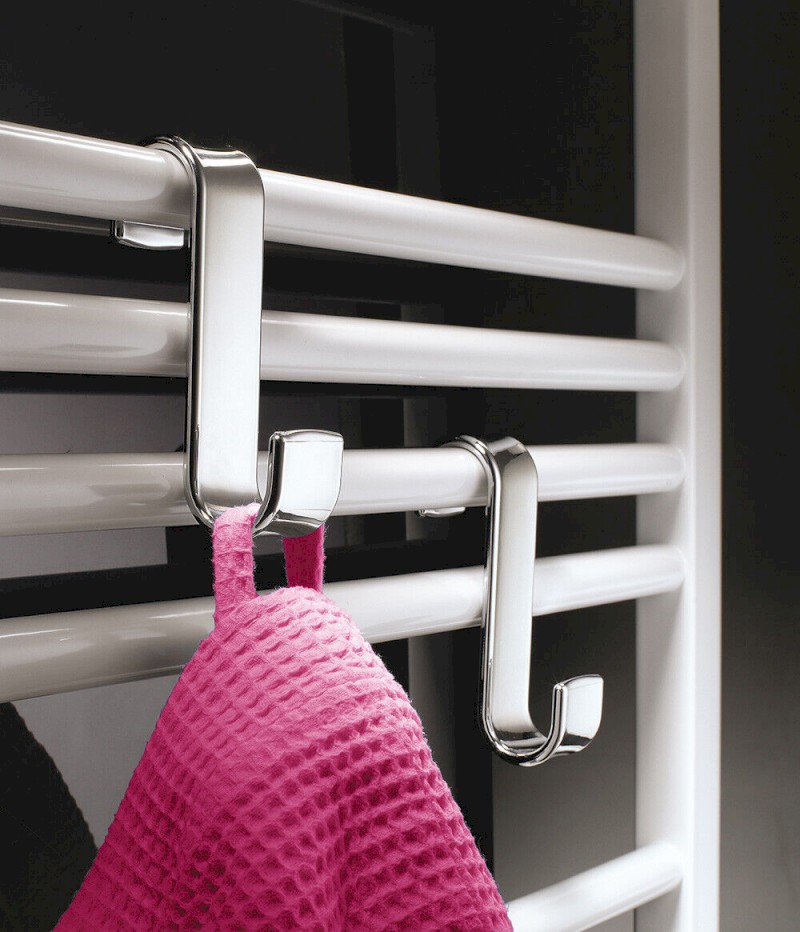 Háček na otopná tělesa, termoplast, chrom 202513