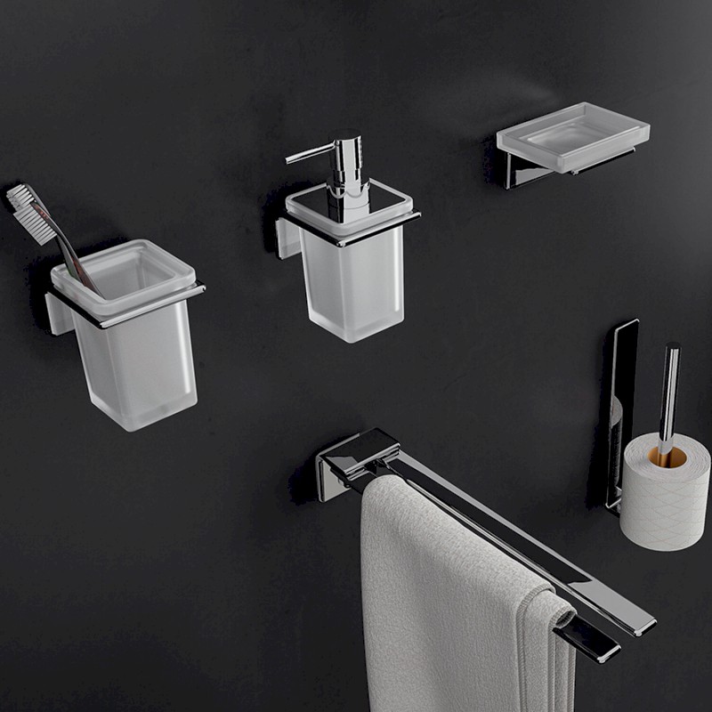 IL GIGLIO dvojitý držák ručníků otočný 350mm, chrom A92313