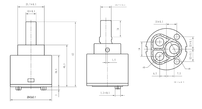 Směšovací kartuše 40mm, nízká 1107-98