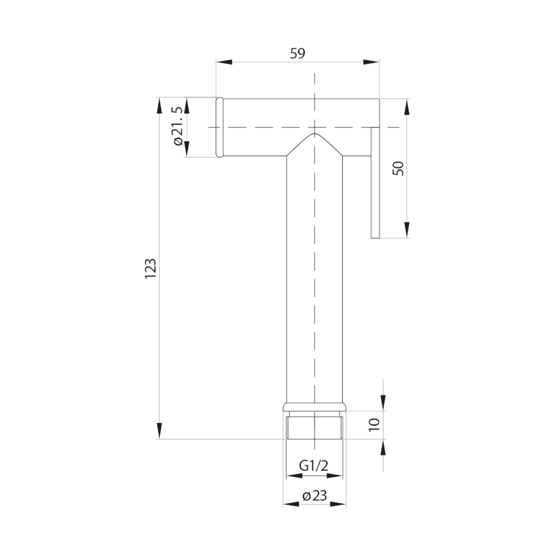 Bidetová sprška kulatá, měď mat BS616PG