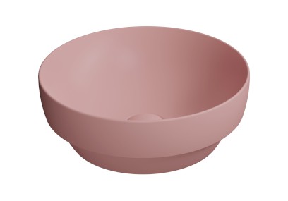 PURA keramické umyvadlo na desku, průměr 40cm, blush mat 884624