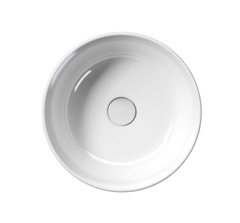 KUBE X keramické umyvadlo na desku, průměr 40cm, bílá ExtraGlaze 942611