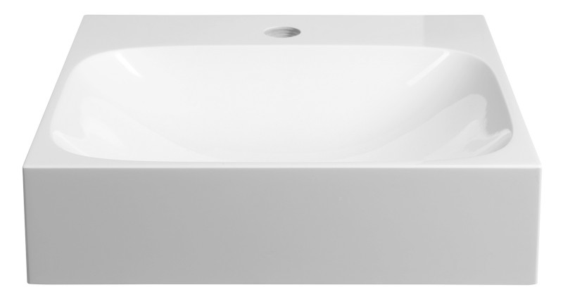 EMONA umyvadlo, litý mramor, 40x40cm, bílá EN040