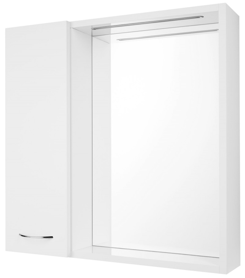 ZOJA/KERAMIA FRESH STRIP galerka s LED osvětlením, 60x60x14cm, levá, bílá 45021S