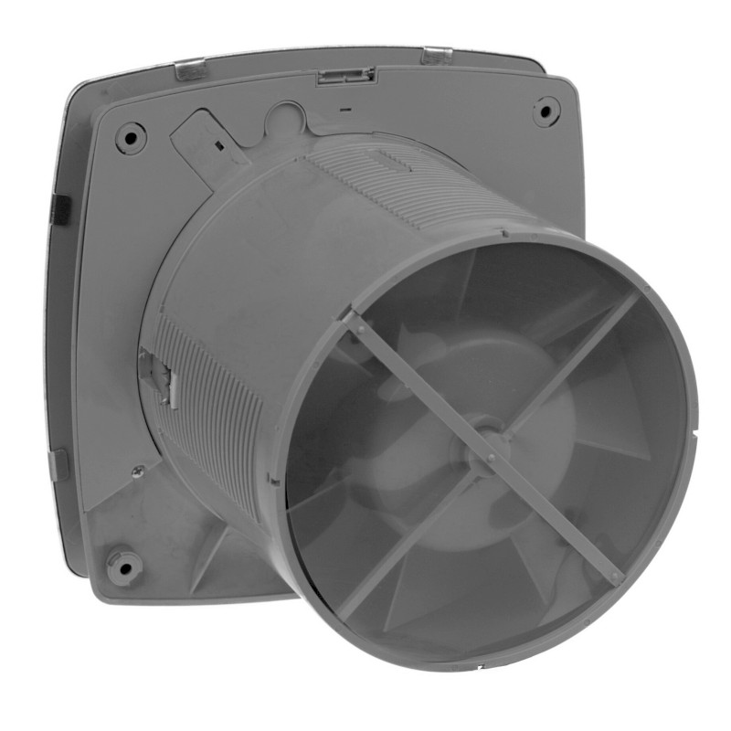 X-MART 10H koupelnový ventilátor axiální s automatem, 15W, potrubí 100mm, nerez mat 01044000