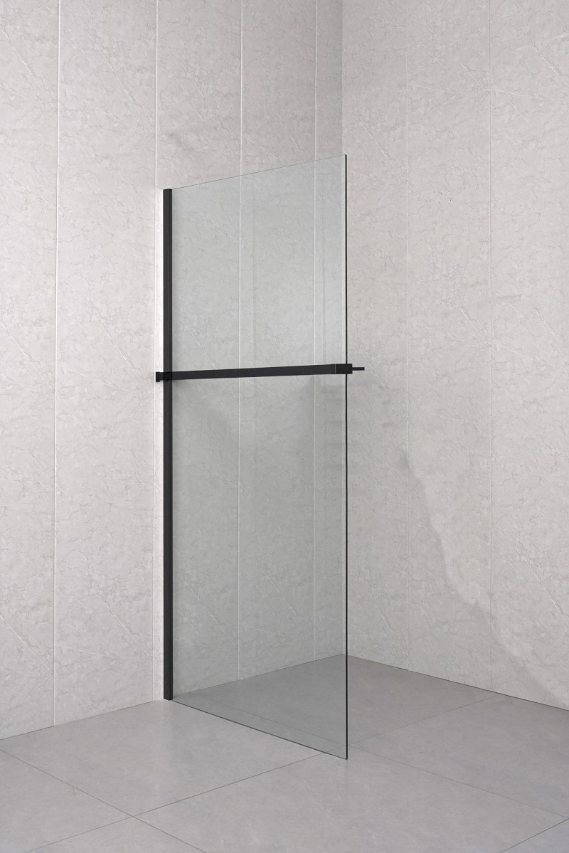 Police zkracovatelná na Walk-in zástěnu 60-140cm, černá mat EG1425