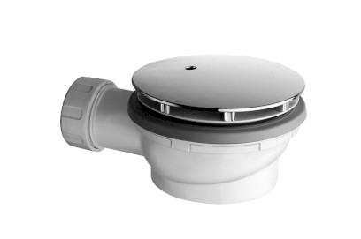 Vaničkový sifon, průměr 90mm, DN40, nízký, krytka chrom PILDSR