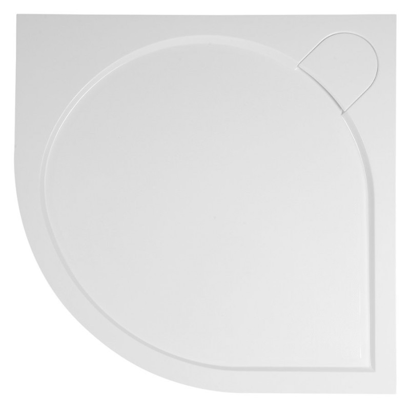 ARCA sprchová vanička z litého mramoru, čtvrtkruh 90x90cm, R550, bílá PA559