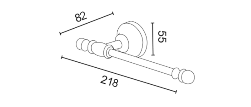 PERLA držák toaletního papíru, zlato PE0195