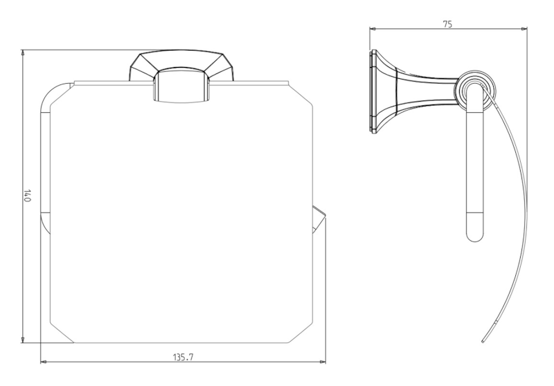 AIDA držák toaletního papíru s krytem, chrom AI007