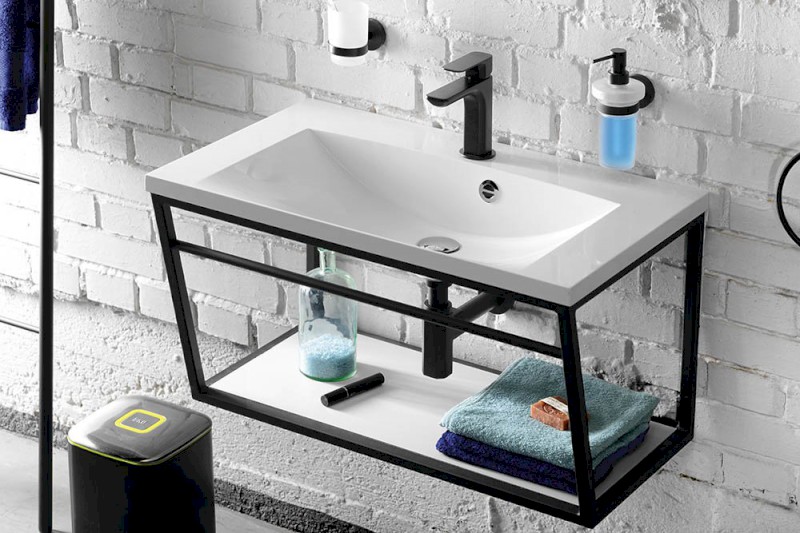 SKA konzole s policí 750x400x460mm, černá mat SKA102