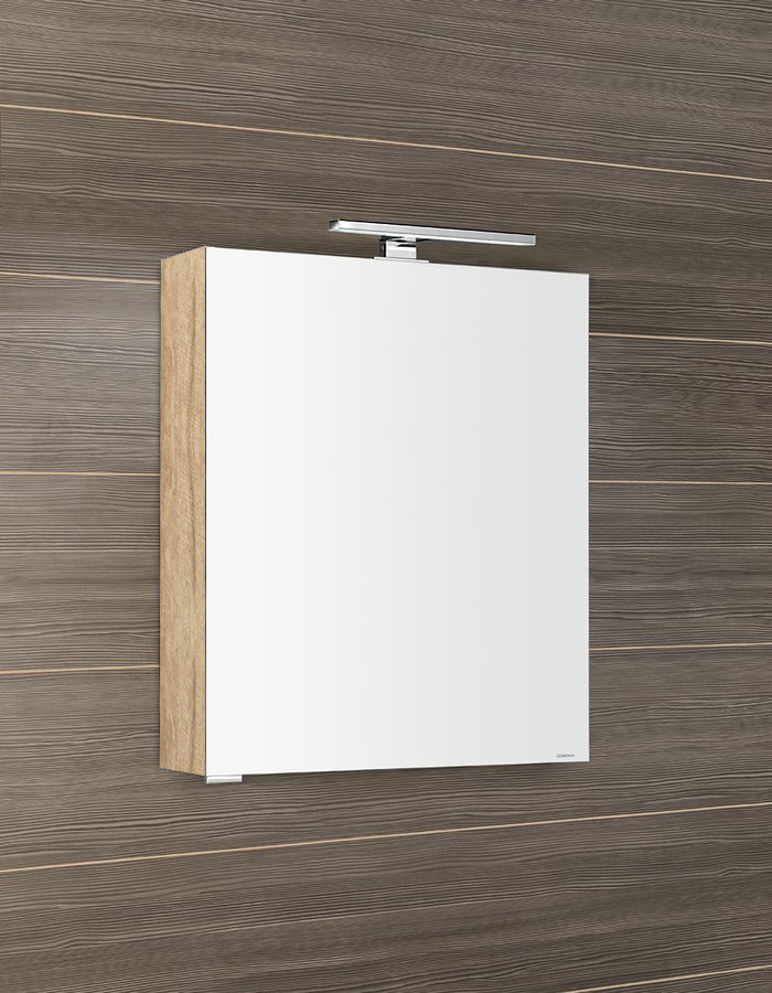 MIRRÓ galerka s LED osvětlením, 60x70x16cm, levá/pravá, dub alabama MC060-0022