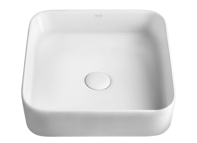 BLADE keramické umyvadlo na desku, 40x40cm, bílá WH050