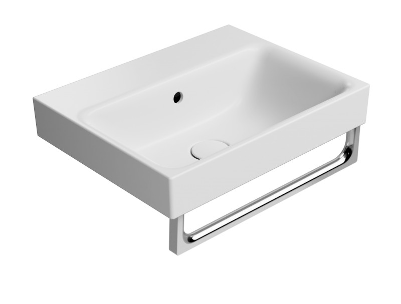 NUBES keramické umyvadlo 50x40cm, bez otvoru, bílá mat 9682009