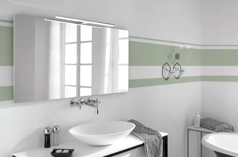 FELINA LED svítidlo, 12W, 608x15x112mm, IP44, chrom FE060