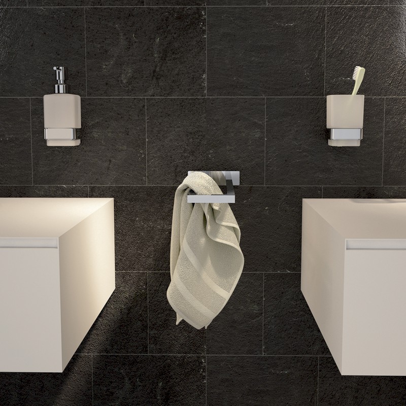 ELBA sklenka, mléčné sklo, chrom A01013