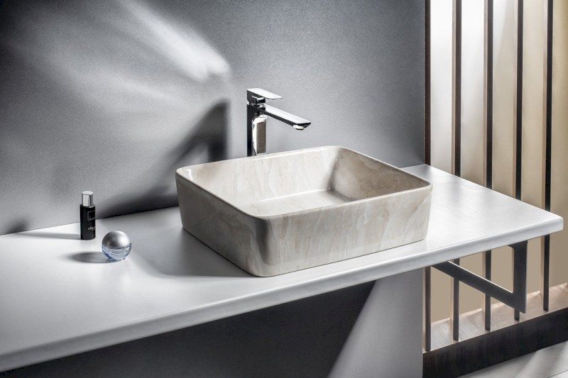 DALMA keramické umyvadlo na desku, 48x38 cm, marfil MM527