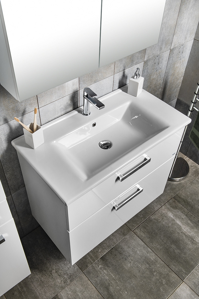 VEGA umyvadlová skříňka 82x67,6x43,6cm, 2xzásuvka, bílá VG083