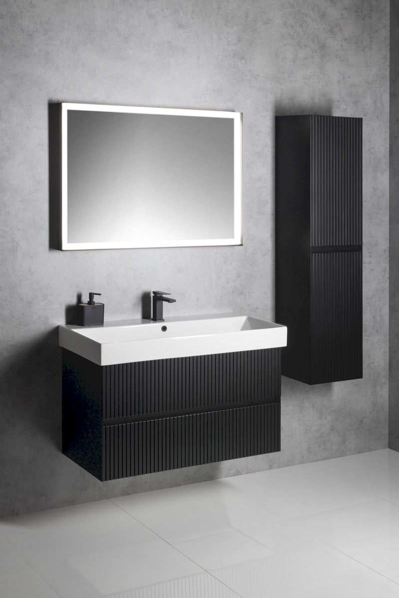 FILENA umyvadlová skříňka 57x51,5x43cm, černá mat strip FID1260BS