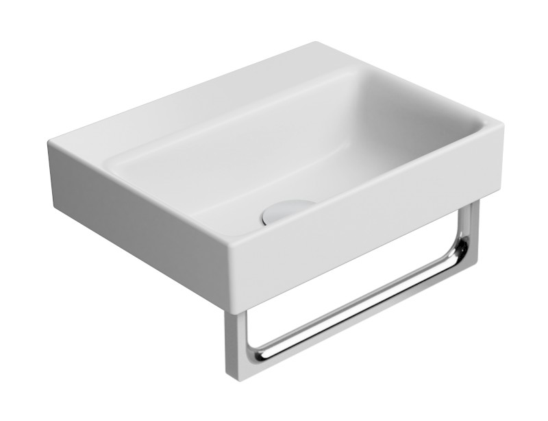 NUBES keramické umývátko 40x32cm, bez otvoru, bílá mat 9684009