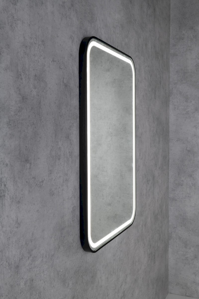 CETIS zrcadlo s LED osvětlením 60x80cm, černá mat CT080