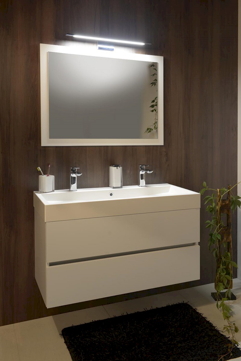 LARGO umyvadlová skříňka 99x50x41cm, bílá LA101