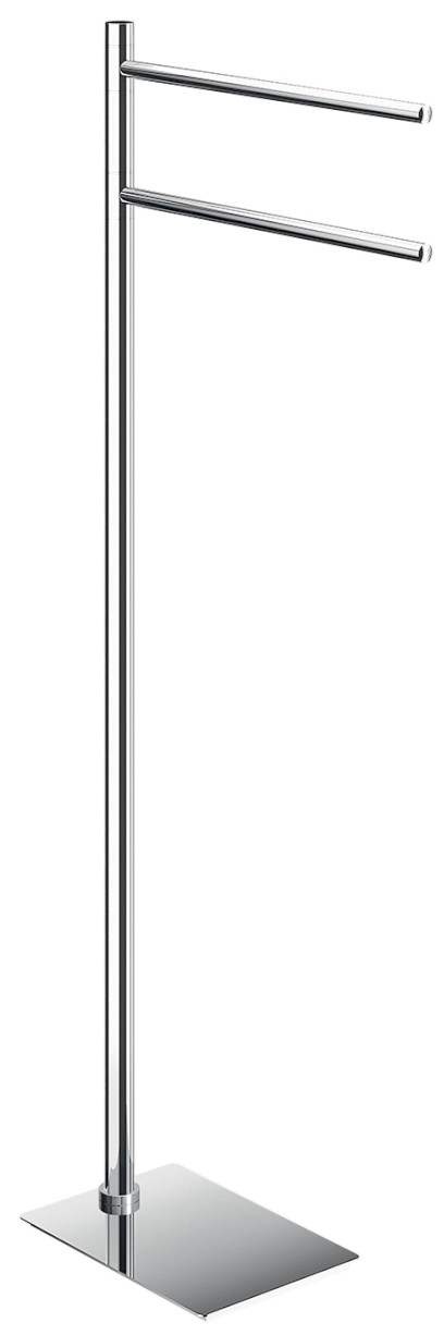 TRILLY stojan s držákem ručníků, hranatý, chrom TR3113