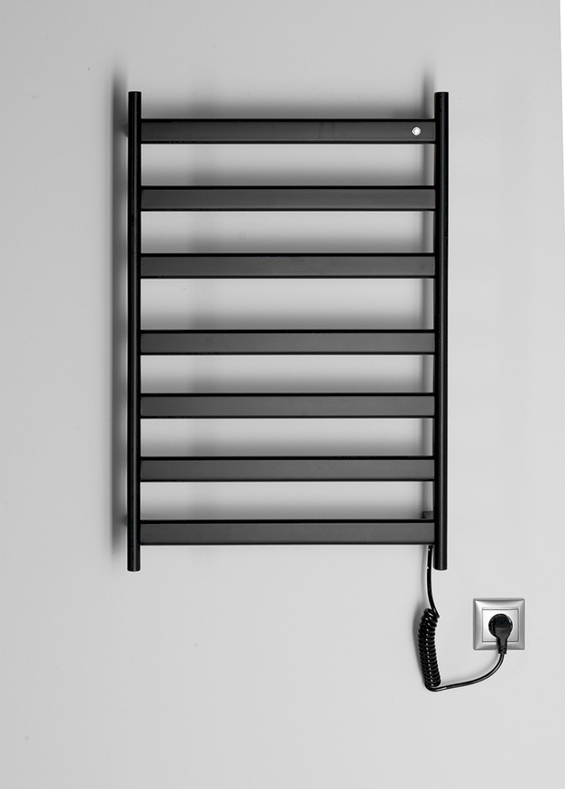 ELIAS elektrický sušák ručníků 490x730x110 mm, 105 W, černá mat EB550