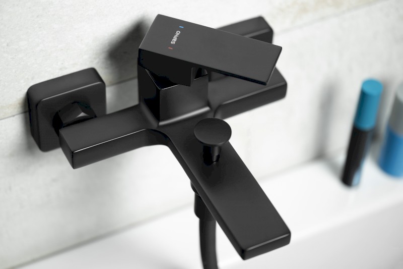 CUBEMIX nástěnná vanová baterie, černá mat CM010B