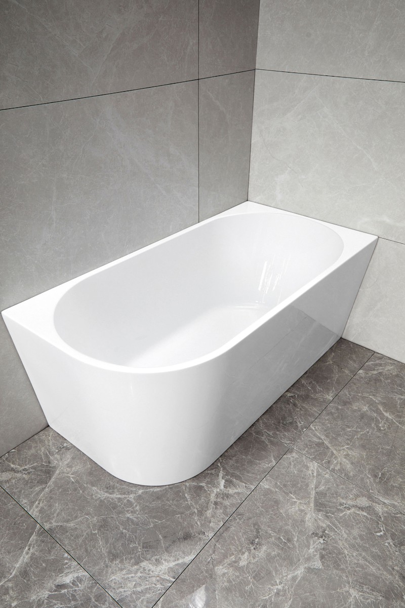 TIBERA R rohová stojící vana, 150x75cm, bílá E1037