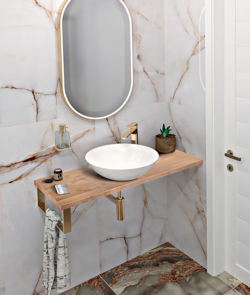 WOODY deska 700x28x360mm, masiv přírodní dub WD076-70