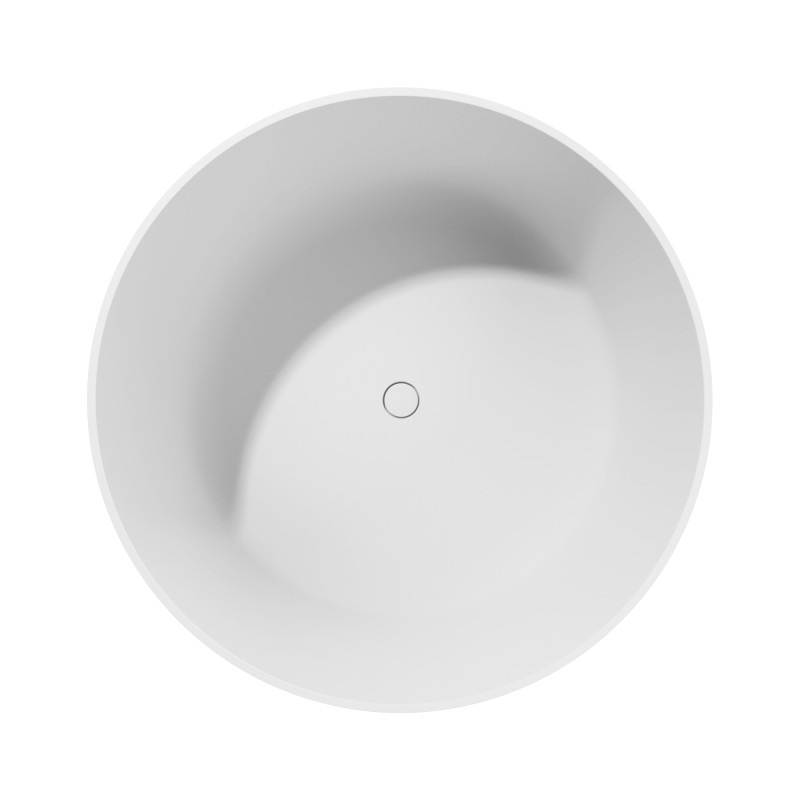 ESTATIS volně stojící vana litý mramor ø110x51cm, bílá mat 93868