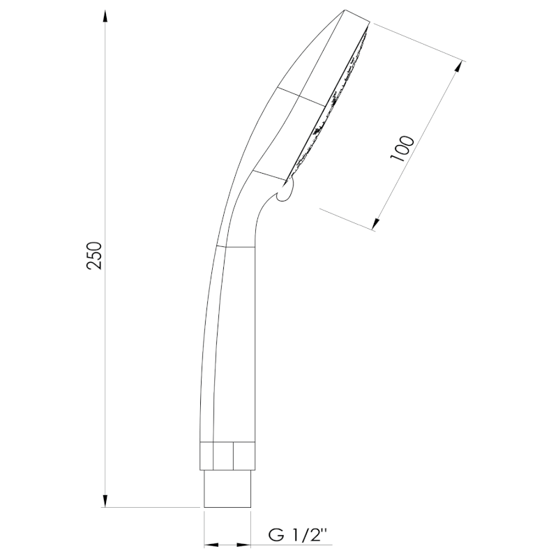 Ruční masážní sprcha, 3 režimy, průměr 100mm, ABS/chrom SC089