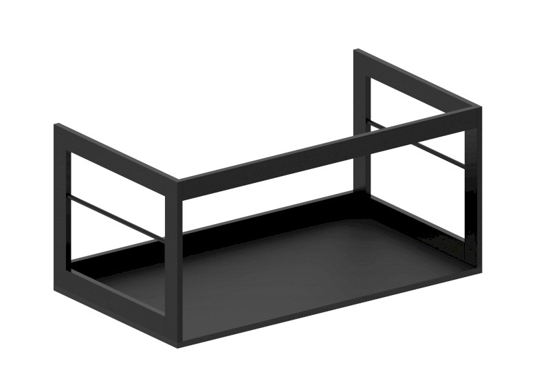 PURA konstrukce pod umyvadlo 82x46cm, černá mat MSP8228