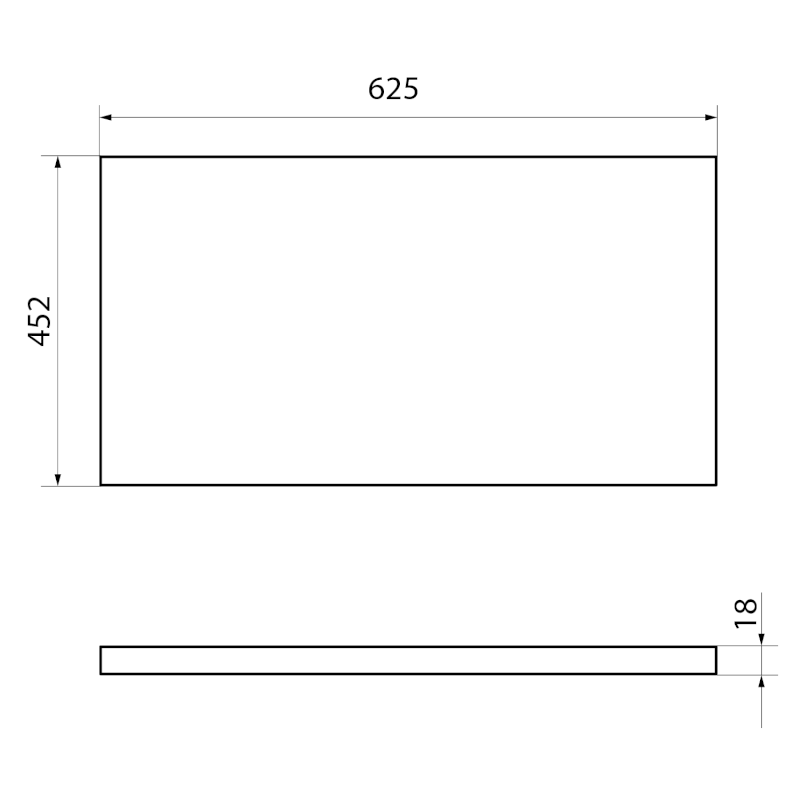 ALTAIR deska pod umyvadlo 62,5x,45,2 cm, dub emporio AI865