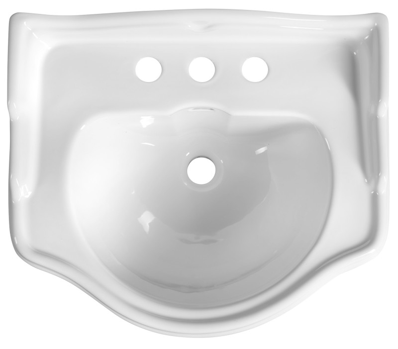 RETRO keramické umyvadlo 55x45cm, 3 otvory, bílá 104501-3