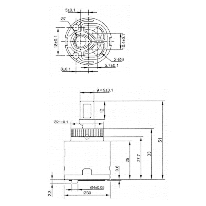 Směšovací kartuše 30mm 521610