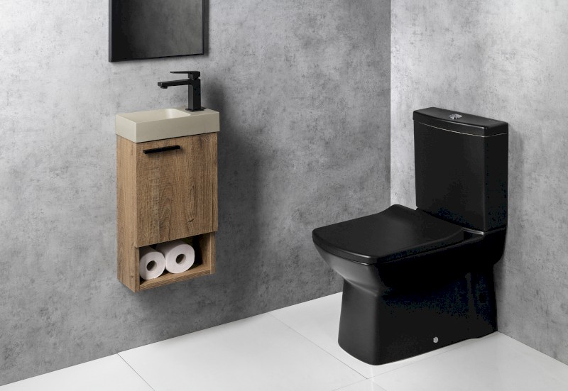 PICCOLINO betonové umývátko 30,8x17cm, baterie vpravo, písková mat PK30514