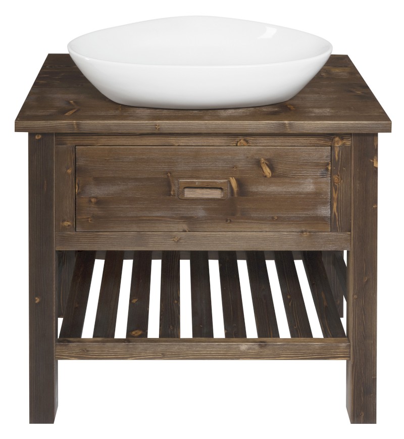 BRAND umyvadlová skříňka 80x73x50cm, mořený smrk BA083S